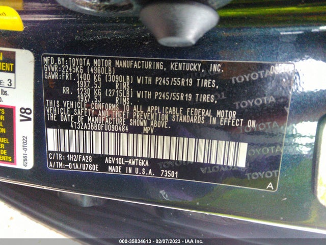 2015 Toyota Venza, VIN: 4T3ZA3BB0FU090484