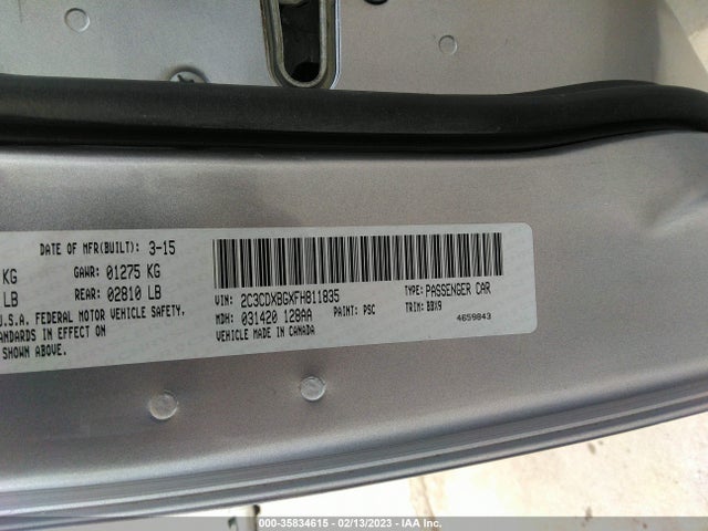 Dodge Charger Se 2015 2C3CDXBGXFH811835 Image 9