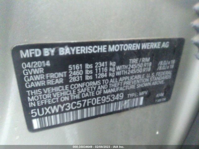 5UXWY3C57F0E95349 BMW X3 Xdrive28d