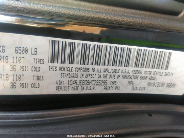 1C4RJEBG9HC795295 Jeep Grand Cherokee Limited