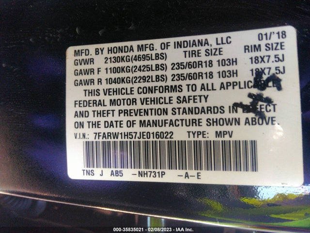 Honda CR-V EX 2018 7FARW1H57JE016022 Image 10