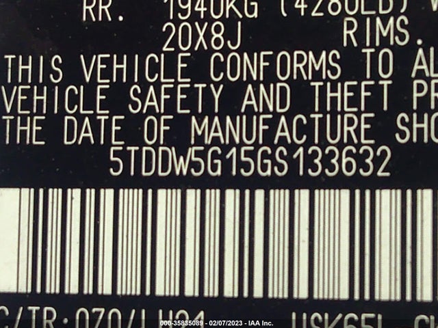 2016 Toyota Sequoia, VIN: 5TDDW5G15GS133632