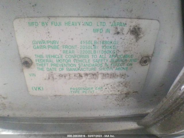 JF1SG65643H750646 Subaru Forester Xs