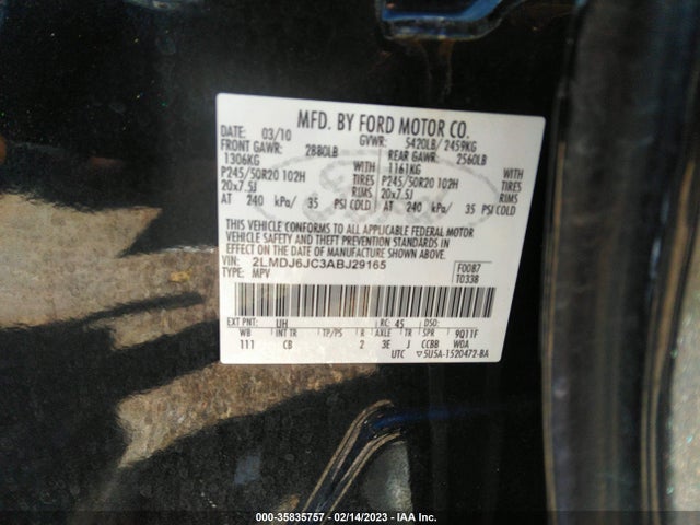 Lincoln MKX 2010 2LMDJ6JC3ABJ29165 Image 10