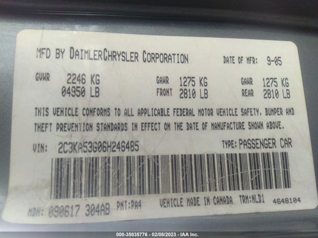 2C3KA53G06H246485 Chrysler 300 Touring