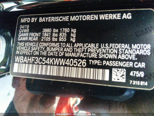 2019 BMW Z4, VIN: WBAHF3C54KWW40526