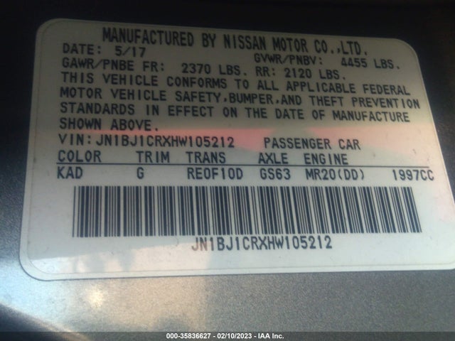 2017 Nissan Qashqai, VIN: JN1BJ1CRXHW105212