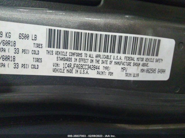 1C4RJFAG9CC342844 Jeep Grand Cherokee Laredo