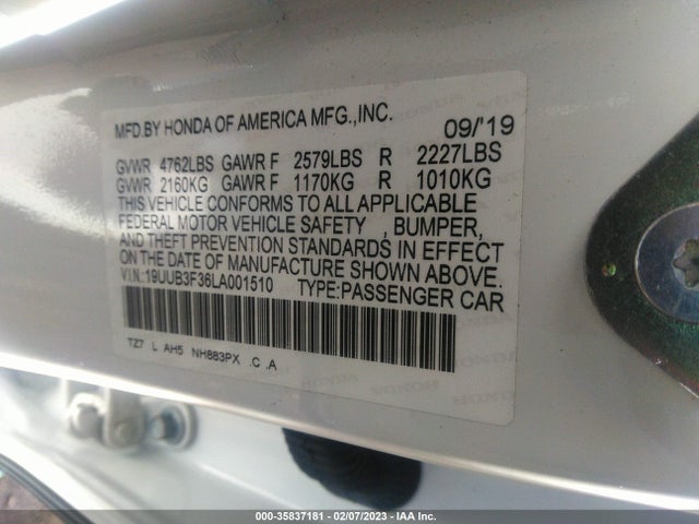 Acura TLX 2020 19UUB3F36LA001510 Image 9