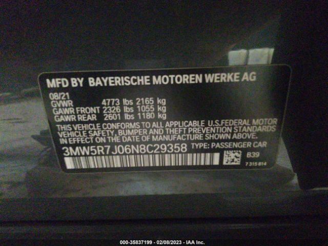 3MW5R7J06N8C29358 BMW 3 Series 330i Xdrive