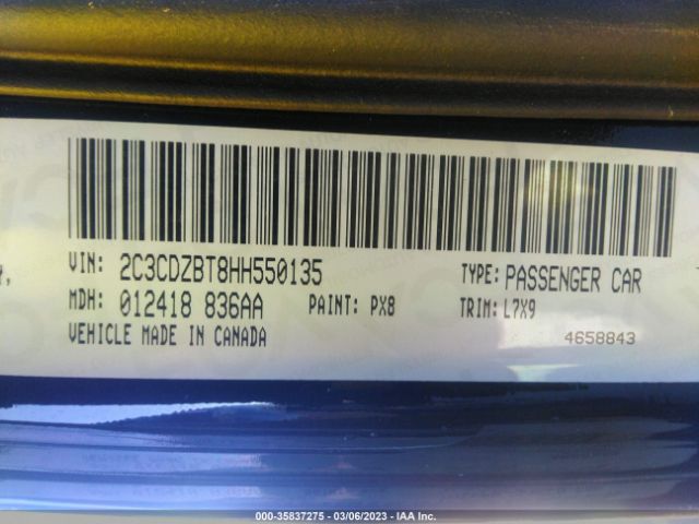 2C3CDZBT8HH550135 Dodge Challenger R/t
