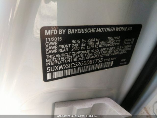 5UXWX9C52G0D81735 BMW X3 Xdrive28i