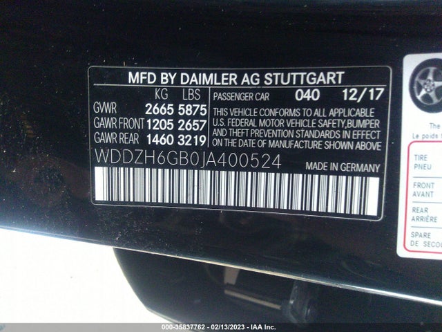 2018 Mercedes-Benz E-Class Wagon, VIN: WDDZH6GB0JA400524