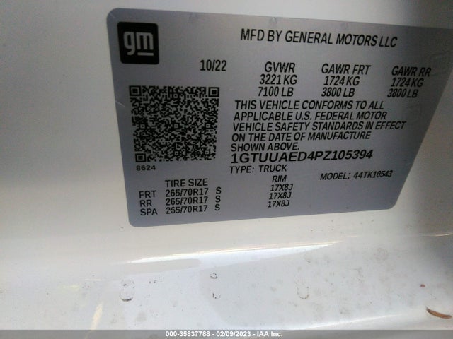 GMC Sierra 1500 Pro 2023 1GTUUAED4PZ105394 Image 9