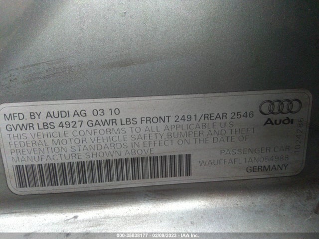 Audi A4 2010 WAUFFAFL1AN054988 Image 10