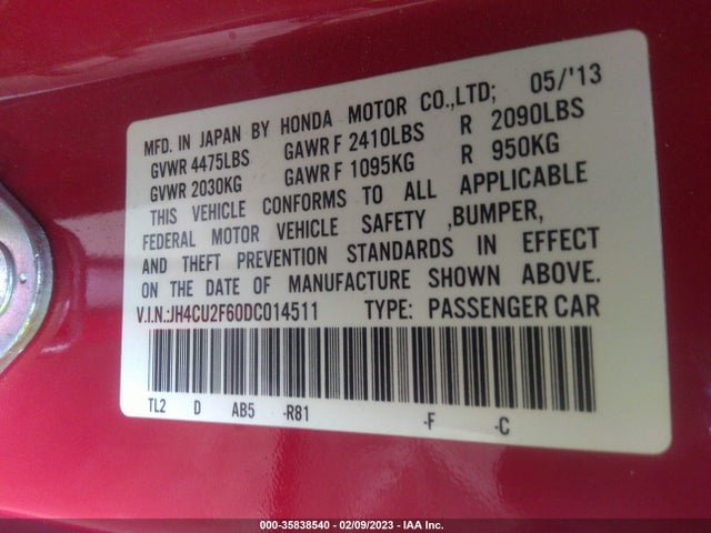 Acura Tsx Tech Pkg 2013 JH4CU2F60DC014511 Image 9