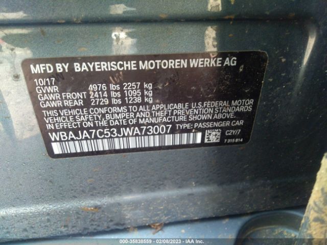 WBAJA7C53JWA73007 BMW 5 Series 530i Xdrive