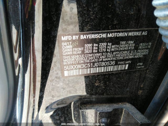 5UXXW3C51J0T80536 BMW X4 Xdrive28i