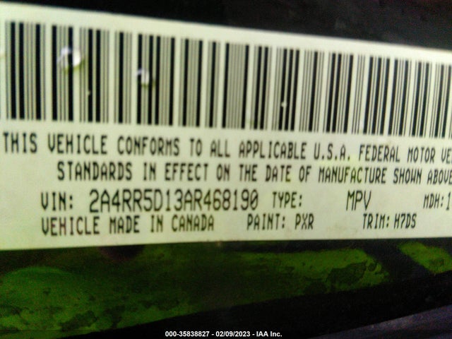 2A4RR5D13AR468190 Chrysler Town & Country Touring