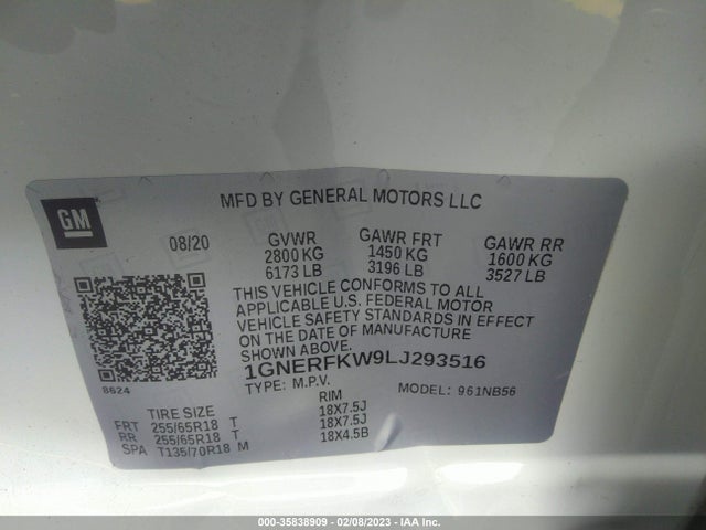 Chevrolet Traverse Ls 2020 1GNERFKW9LJ293516 Image 9
