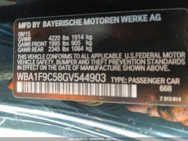 WBA1F9C58GV544903 BMW 2 Series 228i