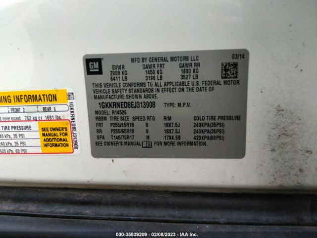 1GKKRNED8EJ313908 GMC ACADIA SLE