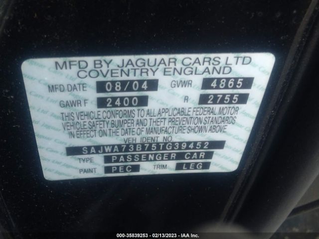 SAJWA73B75TG39452 Jaguar Xj Xjr