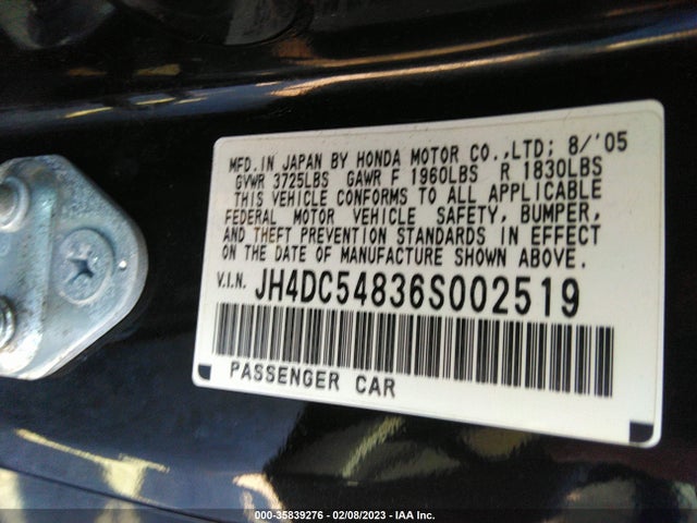 Acura RSX 2006 JH4DC54836S002519 Image 10