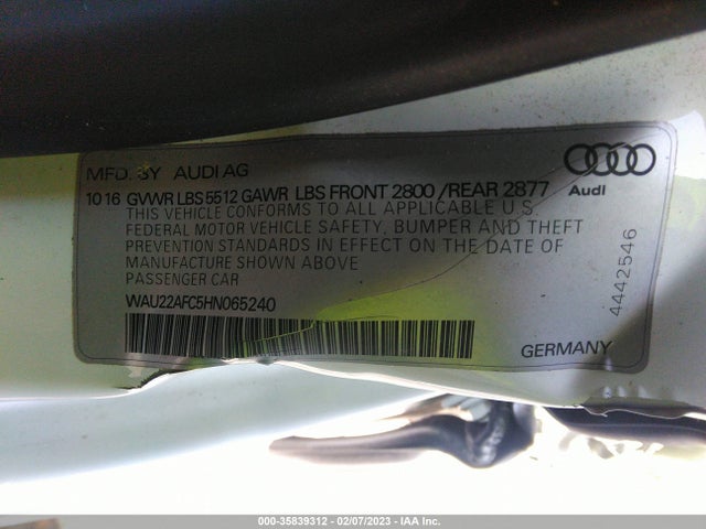 Audi A7 Prestige 2017 WAU22AFC5HN065240 Image 9
