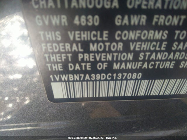 Volkswagen Passat Tdi Se 2013 1VWBN7A39DC137080 Image 10