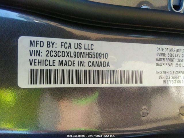 Dodge Charger Srt Hellcat Redeye 2021 2C3CDXL90MH550910 Image 9