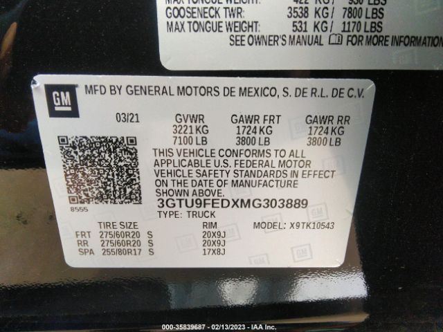 3GTU9FEDXMG303889 GMC Sierra 1500 Denali