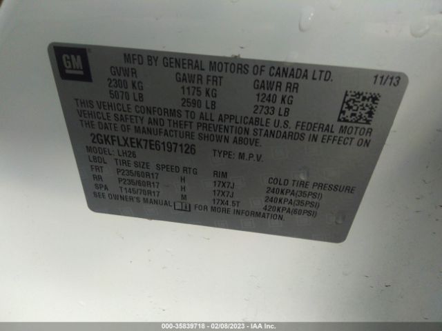 2GKFLXEK7E6197126 GMC Terrain Slt