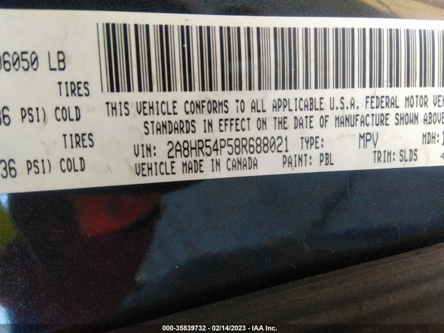 2A8HR54P58R688021 Chrysler Town & Country Touring
