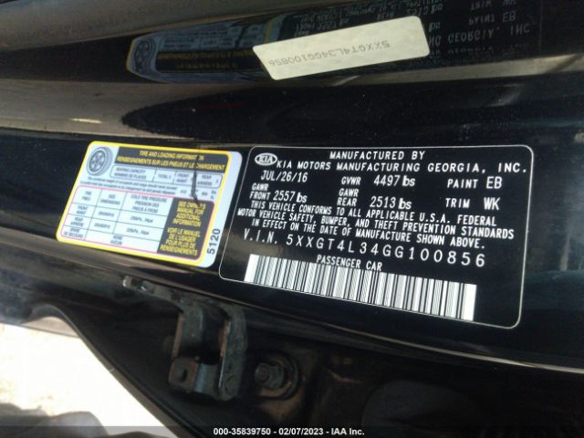 5XXGT4L34GG100856 KIA Optima Lx