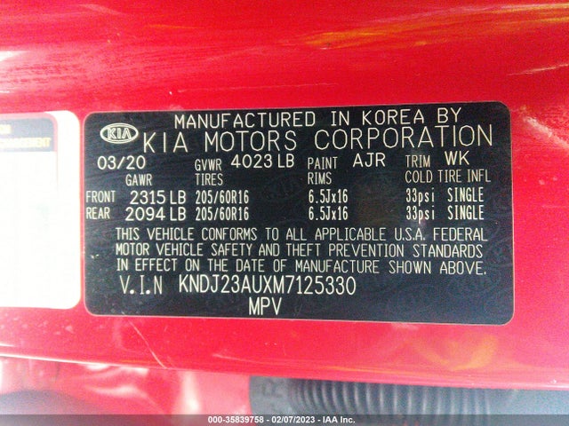 2021 Kia Soul, VIN: KNDJ23AUXM7125330