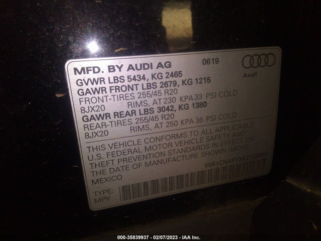 2019 Audi Q5, VIN: WA1CNAFYXK2129561