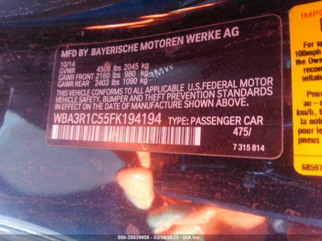 WBA3R1C55FK194194 BMW 4 Series 435i