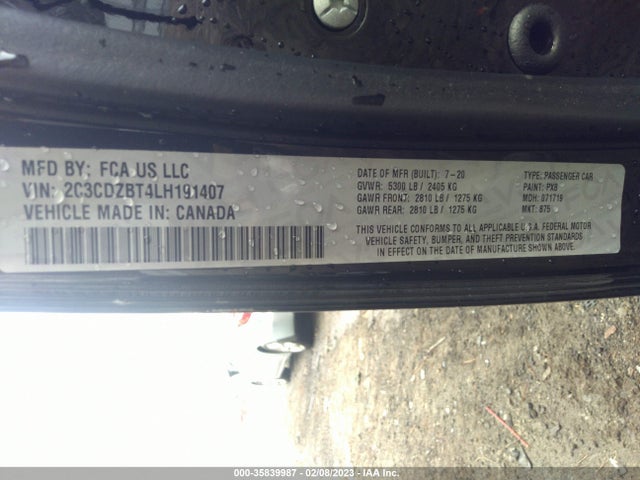 Dodge Challenger R/t 2020 2C3CDZBT4LH191407 Image 9