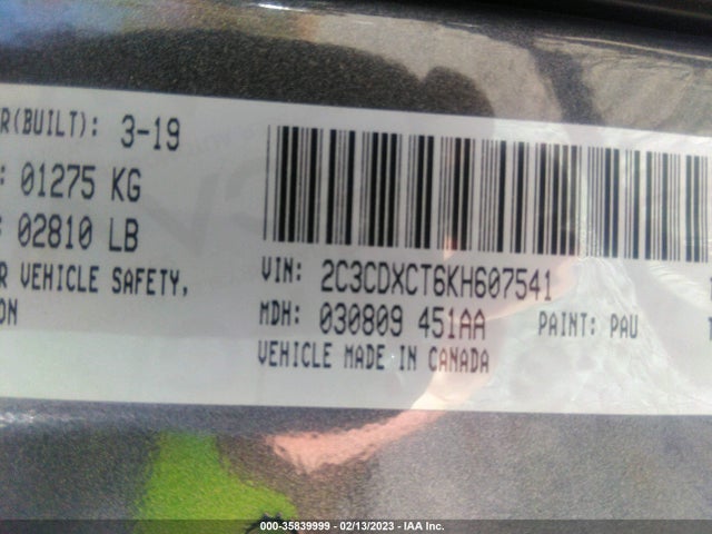 Dodge CHARGER R/T 2019 2C3CDXCT6KH607541 Image 9