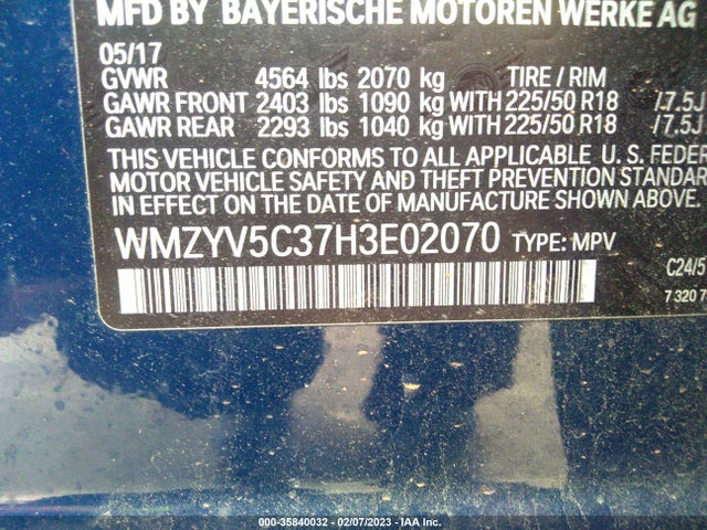 2017 Mini Countryman, VIN: WMZYV5C37H3E02070