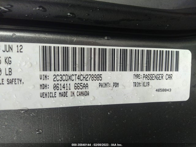 Dodge Charger Road/track 2012 2C3CDXCT4CH278985 Image 10
