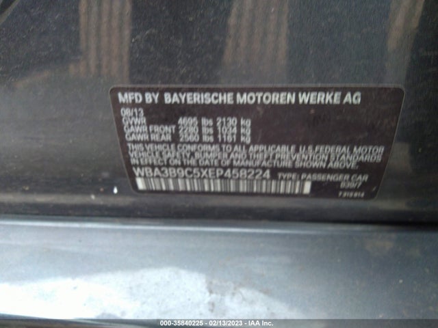 BMW 3 Series 335i Xdrive 2014 WBA3B9C5XEP458224 Image 9