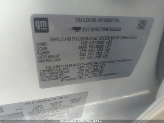 1GT19PE73MF264258 GMC Sierra 2500hd At4