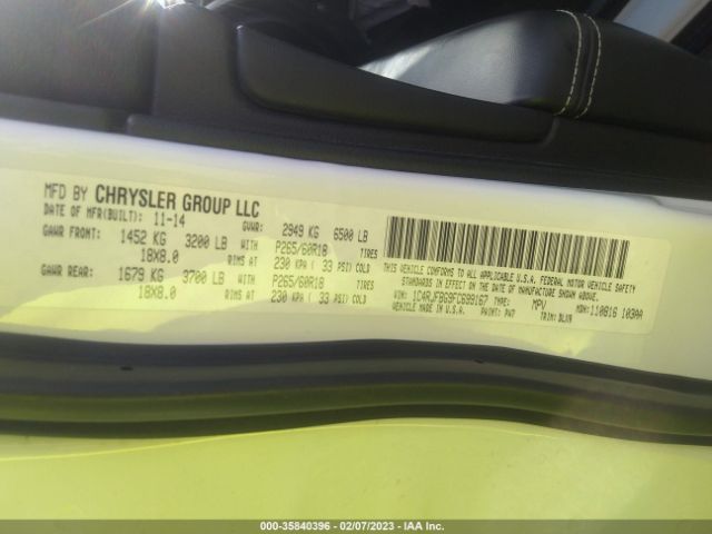 1C4RJFBG9FC699167 Jeep Grand Cherokee Limited