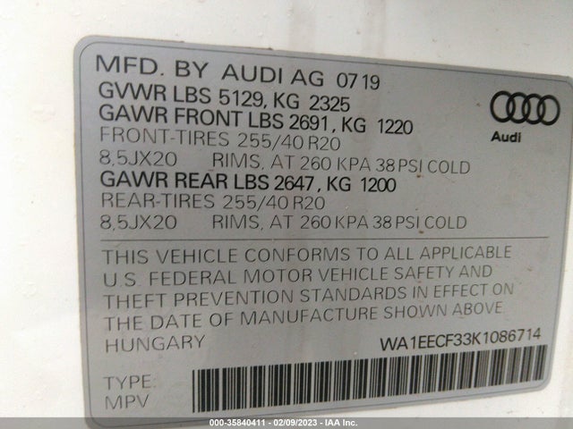 2019 Audi Q3, VIN: WA1EECF33K1086714