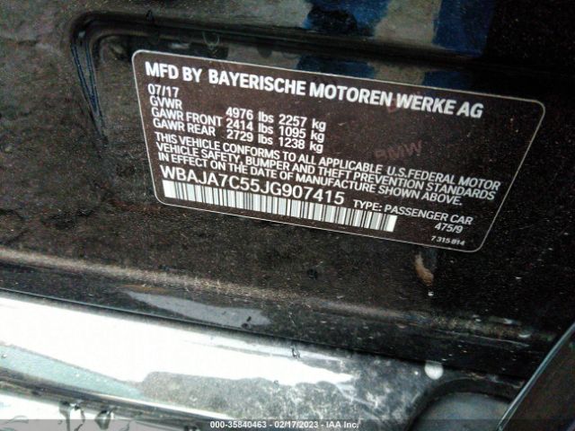 WBAJA7C55JG907415 BMW 5 Series 530i Xdrive