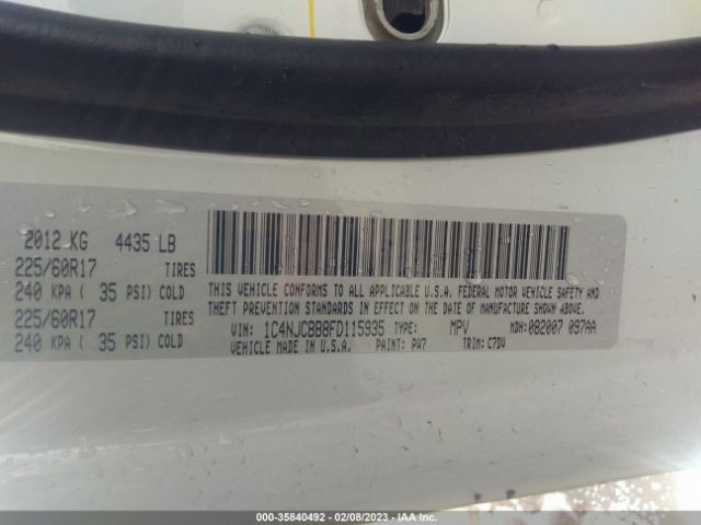 1C4NJCBB8FD115935 Jeep Compass Sport