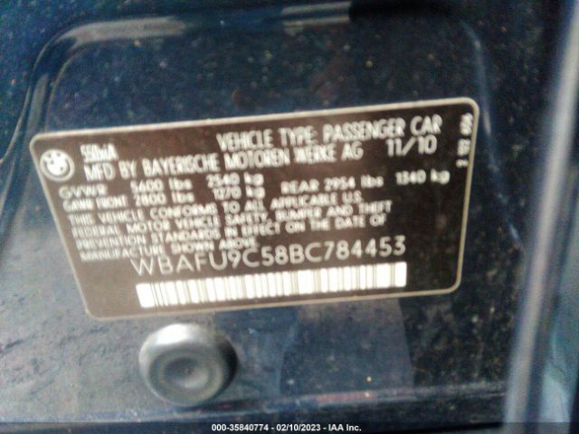 WBAFU9C58BC784453 BMW 5 Series 550i Xdrive