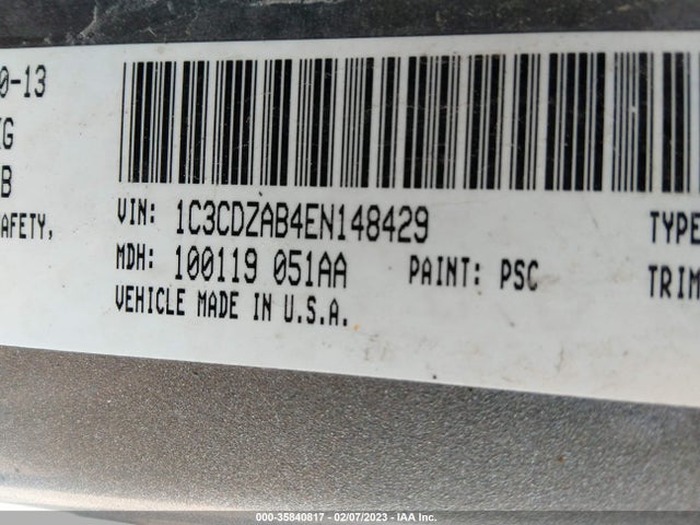 Dodge AVENGER SE 2014 1C3CDZAB4EN148429 Image 10